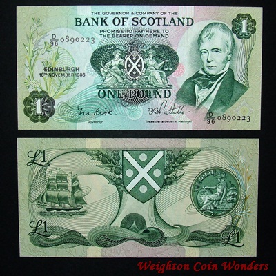 1986 Bank of Scotland £1